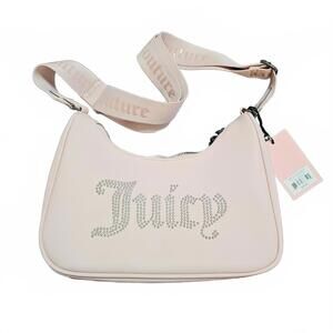 Juicy Couture Pink Clay Obsession Crossbody Bag Purse Pink With Rhinestones NWT